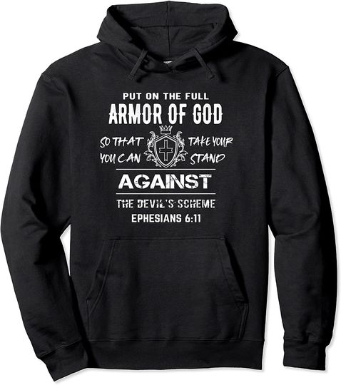Armor of GOD Christian Bible Verse Pullover Hoodie