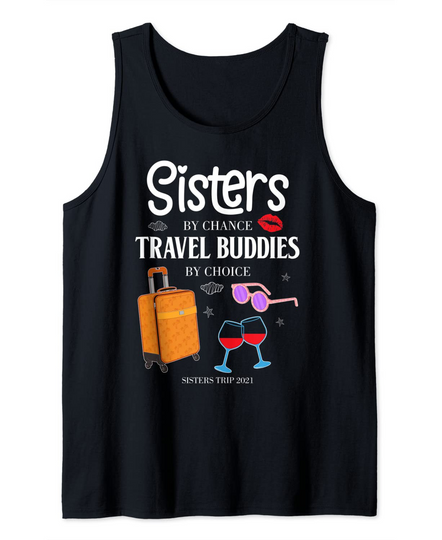 Discover Travel Buddies Girls Vacation Sisters Trip Tank Top