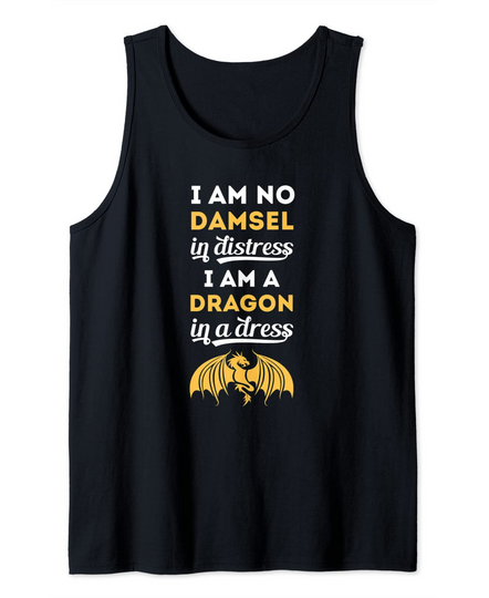 I Am No Damsel In Distress Dragon Lovers Tank Top