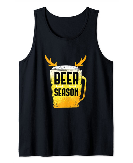 Beer Hunt Xmas Hunting Season Beer Drinker Tank Top