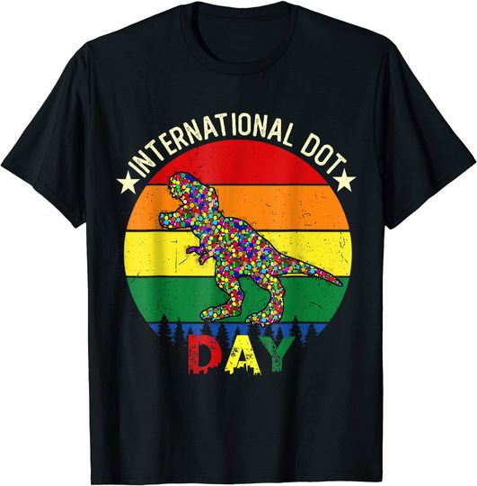 Dot T Rex Dinosaur T-Shirt International Dot Day T-Shirt