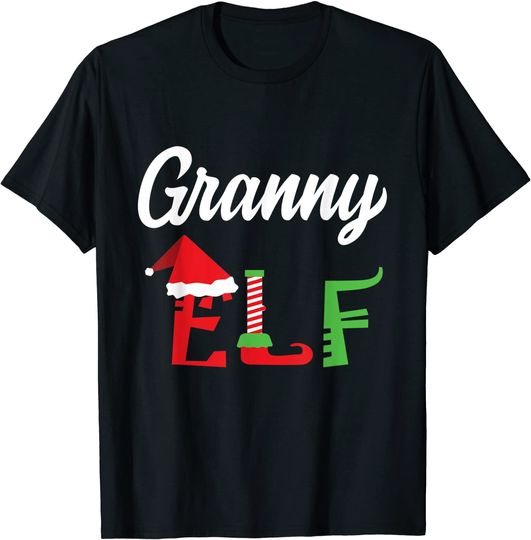Granny Elf Family Matching Christmas Funny Xmas T-Shirt