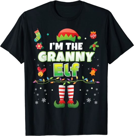 I'm The Granny Elf Matching Family Merry Christmas Santa T-Shirt