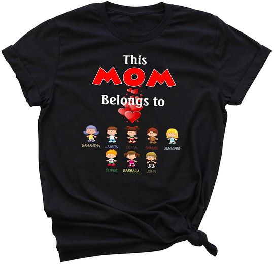 Personalized This Mom Belongs To T Shirt