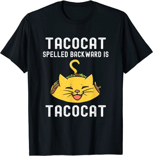 Tacocat Spelled Backward Is Tacocat Lover Cat & Taco T-Shirt