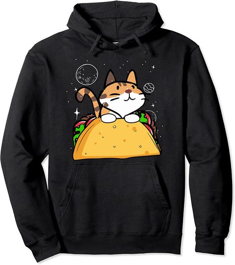 Taco Cat From Galaxy Gift Design Idea Pullover Hoodie