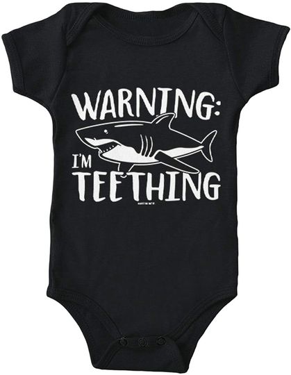 Haase Unlimited Warning I'm Teething Bite Chew Bodysuit