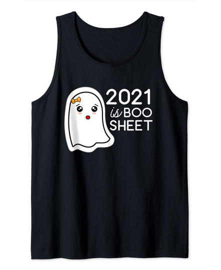 Discover Cute Kawaii Ghost for Women | 2021 Is Boo Sheet Tank Top