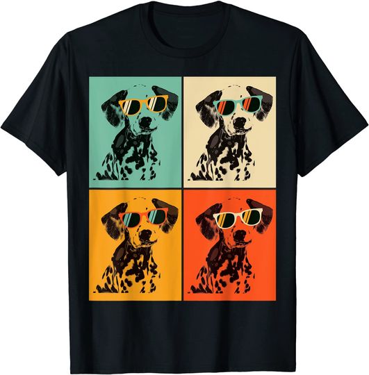 Dog Retro Dalmatian With Sunglasses T-Shirt