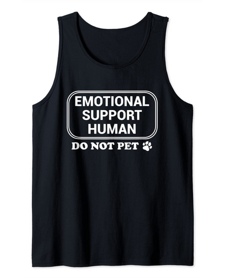 Service Dog Joke Service People Emotional Support Human Tank Top