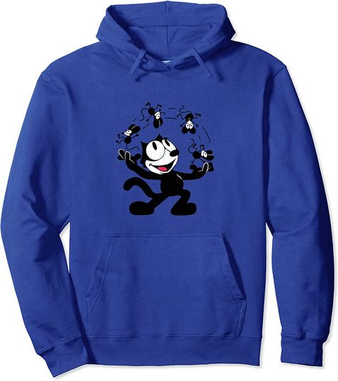 Felix Cat Juggling Mice Vintage Cartoon Retro Graphic Tee Pullover Hoodie