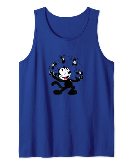 Felix Cat Juggling Mice Vintage Cartoon Retro Graphic Fun Tank Top