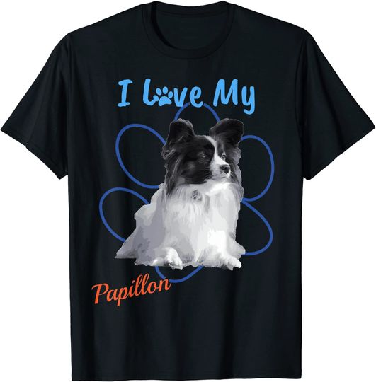 Discover I Love My Papillon Best Dog T-Shirt
