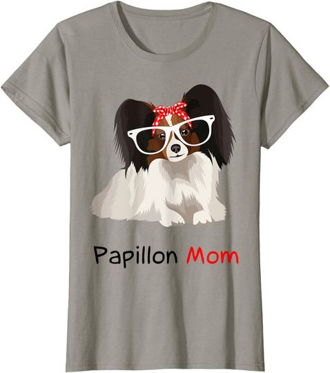 Discover Papillon Mom Bandana Dog T-Shirt