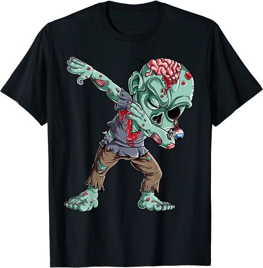 Dabbing Zombie Halloween Dab Funny Zombies T-Shirt