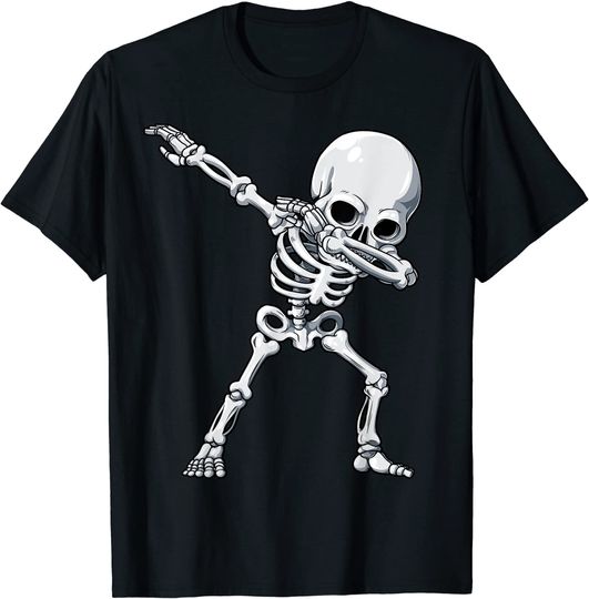 Discover Halloween Dabbing Skeleton Tee Costume T-Shirt