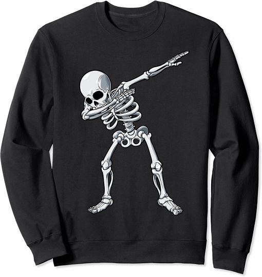 Dabbing Skeleton Halloween Dance Costume Sweatshirt