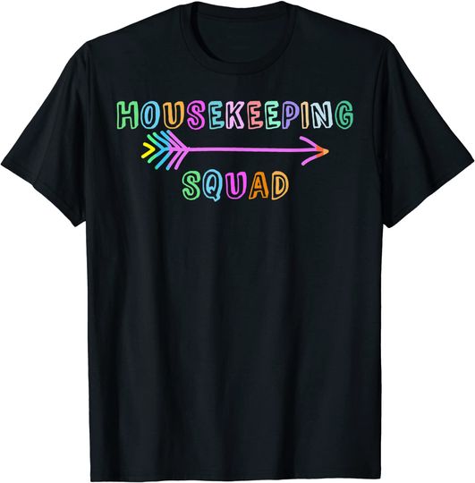 Funny Cleaner Maid Intern Clean Up Aide Housekeeping Squad T-Shirt
