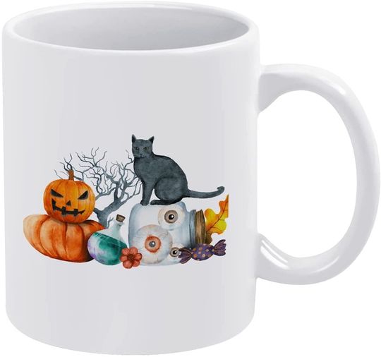 Spooky Cats Punpkin Posion Coffee Mug