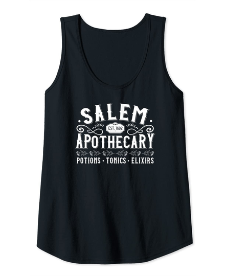 Womens Basic Witch Salem Apothecary Herbalist Elixir Tonic Potion Tank Top