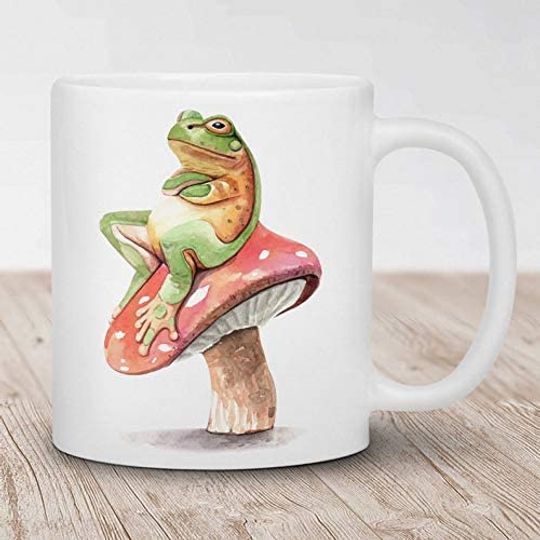 Discover Mushroom Frog Coffee Mug