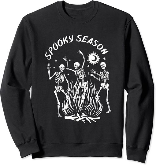 Spooky Season Dancing Skeleton Halloween Sweatshirt