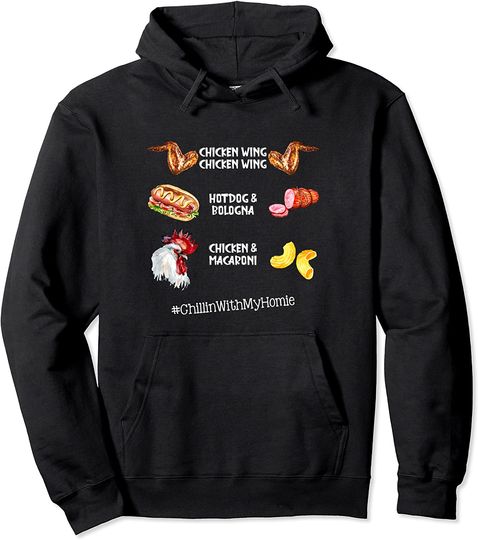 Chicken Wing Chicken Wing Hot Dog And Bologna Pullover Hoodie