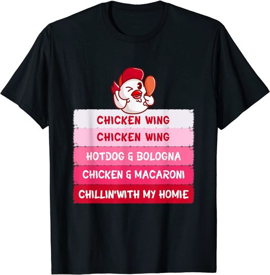 Chicken Wing Chicken Wing Hotdog and Bologna Funny Shirt T-Shirt