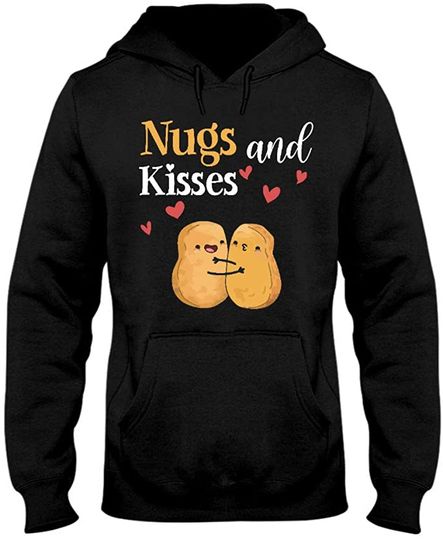 Nugs and Kisses Anniversary Couple Lover Hoodie, Unisex
