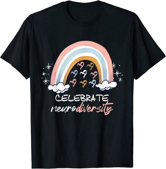Discover CELEBRATE neurodiversity Mental Health Autism Awareness T-Shirt