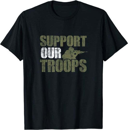 Discover Vintage US Military Deployed Support Our Troops T-Shirt