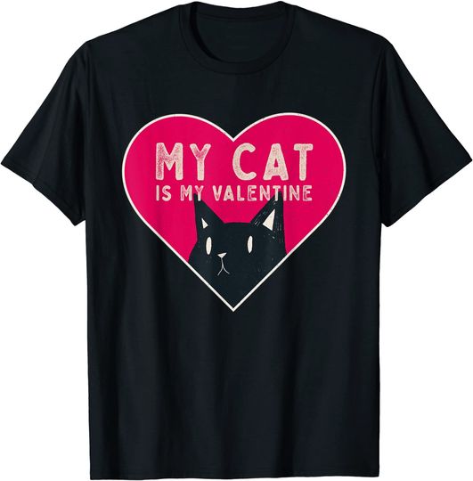 Discover My Cat  Is My Valentine Kitten Love Heart T-Shirt