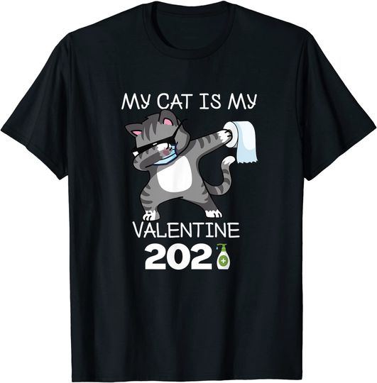 Discover Dabbing Cat Valentine's Day My Cat Is My Valentine T-Shirt