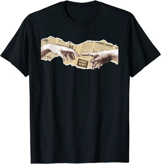Dark Academia Aesthetic Creation Of Adam By Michelangelo T-Shirt