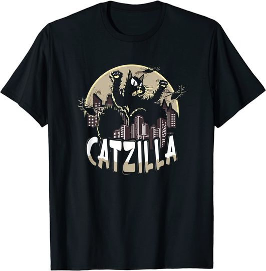 Catzilla Japanese Monster Movie Parody T-Shirt