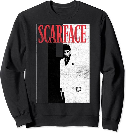 Scarface Distressed Movie Poster Photo Sweatshirt