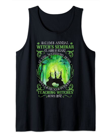 Salem's Annual Witch's Seminar Witchcraft Halloween Tank Top