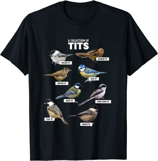 Discover Nerd Funny Tit Birds Birdwatcher Gift Idea T-Shirt