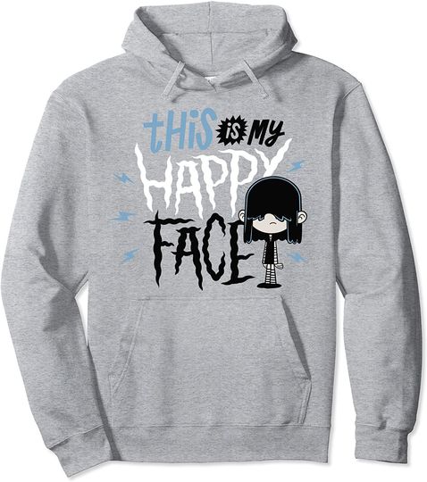 Discover The Loud House Lucy Loud This Is My Happy Face Portrait Pullover Hoodie