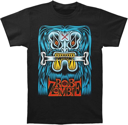 Rob Zombie Blue Beast by Martin Ontiveros Slim Fit T-Shirt