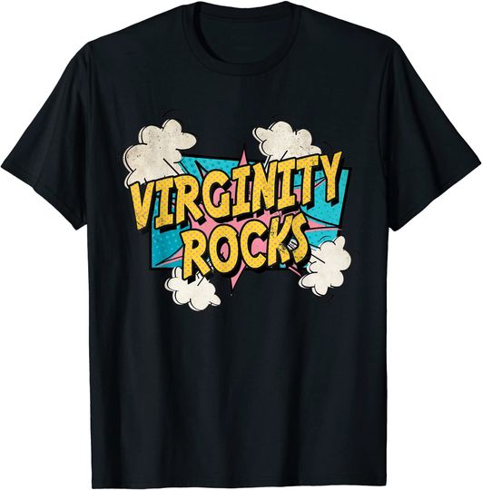 Virginity Rocks Original Trendy Comic T-Shirt