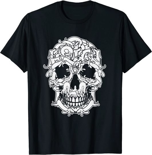 Halloween Funny Dachshund Dog Skull Silhouette T-Shirt