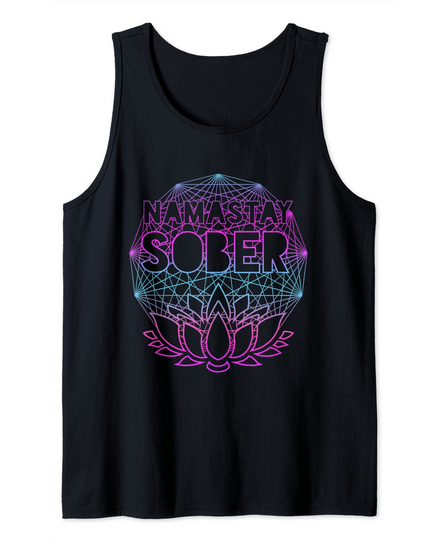 Namastay Sober NA AA Alcoholics Anonymous Sobriety Recovery Tank Top