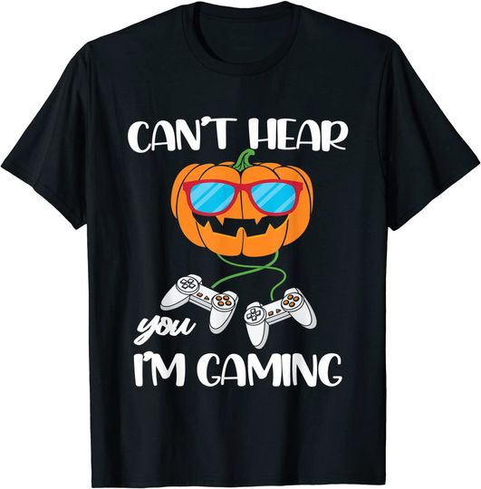Discover Halloween Gamer Scary Pumpkin Controller T-Shirt