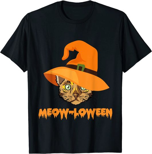 Happy Meow-loween Bengal Cat Mom for Halloween T-Shirt