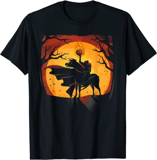 Discover Headless Knight Flaming Pumpkin Halloween T Shirt