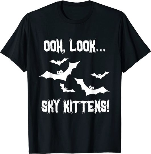 Discover Bat Lover Sky Kittens Bats T-Shirt