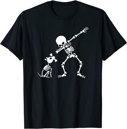 Dabbing Dog Bones Halloween T-shirt
