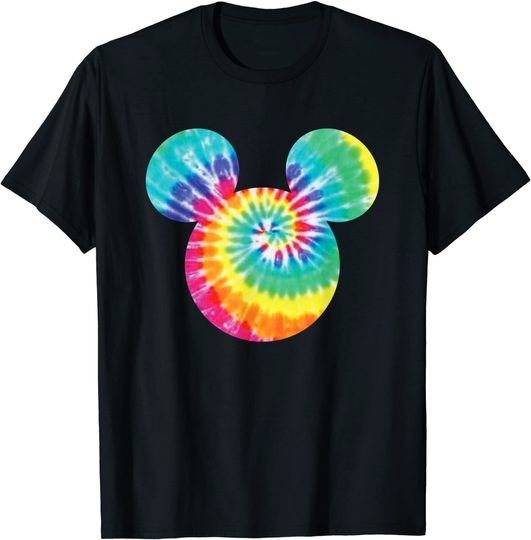 Mickey Mouse Icon Rainbow Tie-Dye T-Shirt