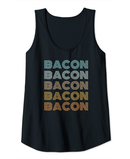 Bacon Makes Me Happy Retro Tank Top
